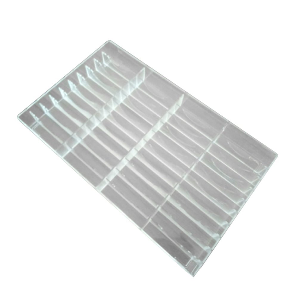 Transparent Acrylic Powder Display Stand with 40 Compartments, Storage Box