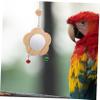 BUGUUYO Budgie Toy with Mirror and Bell, Bird Hanger view 3