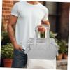 BUGUUYO Lightweight Portable Canvas Pet Carrier with Pocket for Puppies and Small Dogs, Silver view 3