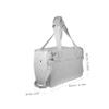 BUGUUYO Lightweight Portable Canvas Pet Carrier with Pocket for Puppies and Small Dogs, Silver view 4