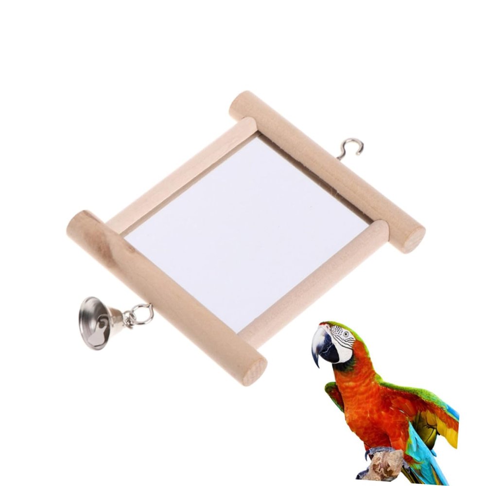 DOITOOL XXL Parrot Toy with Double-Sided Mirror and Swing