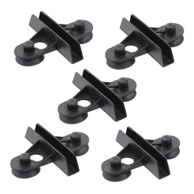 FRCOLOR 5-Piece Plastic Aquarium Divider Holders with Removable Suction Cups, Black