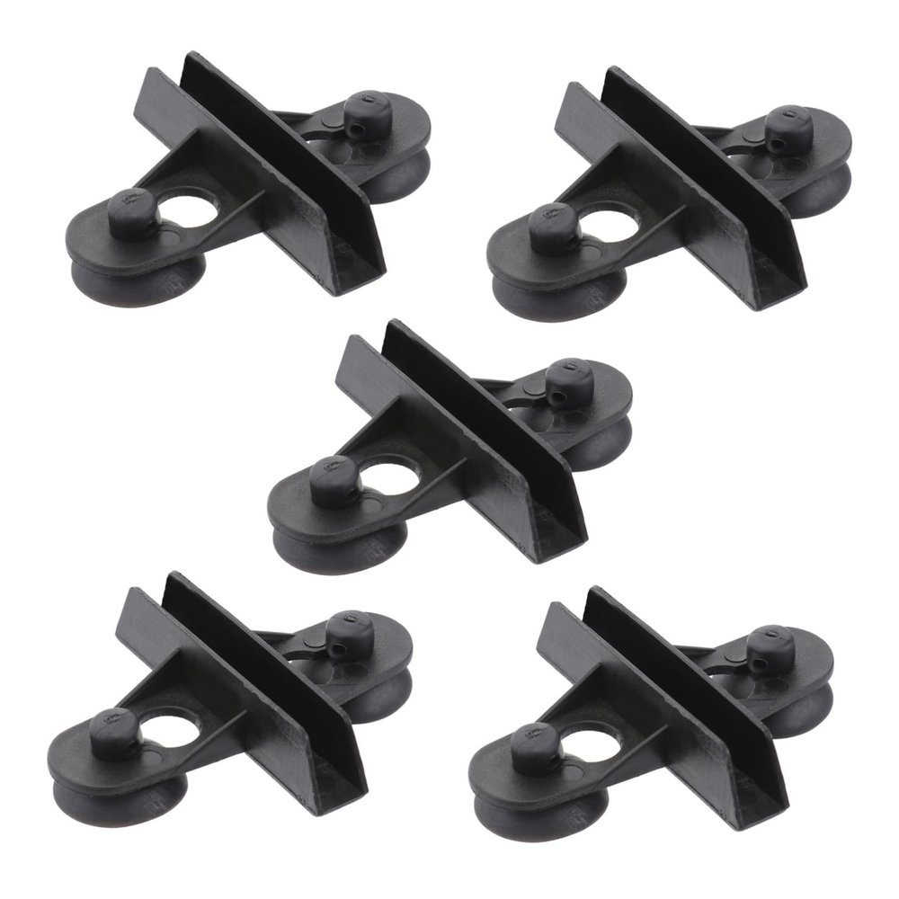 FRCOLOR 5-Piece Plastic Aquarium Divider Holders with Removable Suction Cups, Black