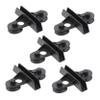FRCOLOR 5-Piece Plastic Aquarium Divider Holders with Removable Suction Cups, Black view 1