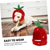 FRCOLOR Strawberry Dog Hat for Small and Medium Cats view 3