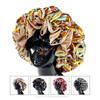 Women's Double-Layer Satin Bonnet, Printed, One Size view 2