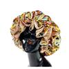 Women's Double-Layer Satin Bonnet, Printed, One Size view 3