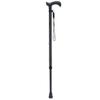 Aluminum Offset Cane with Ergonomic Grip, Portable Telescoping Walking Cane for Daily Mobility Support, Black view 1