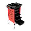 SICHENSH 6-Tier Salon Trolley with 5 Drawers, Red view 1