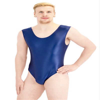 ML-Sport24 Wetlook Men's Bodysuit, Sleeveless, Crew Neck, XL, Orange