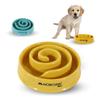 Mobiclinic Pets Slow Feeder Dog Bowl, Non-Slip Spiral Design, 19.5 x 4.6 x 20.6 cm, 500 mL view 1