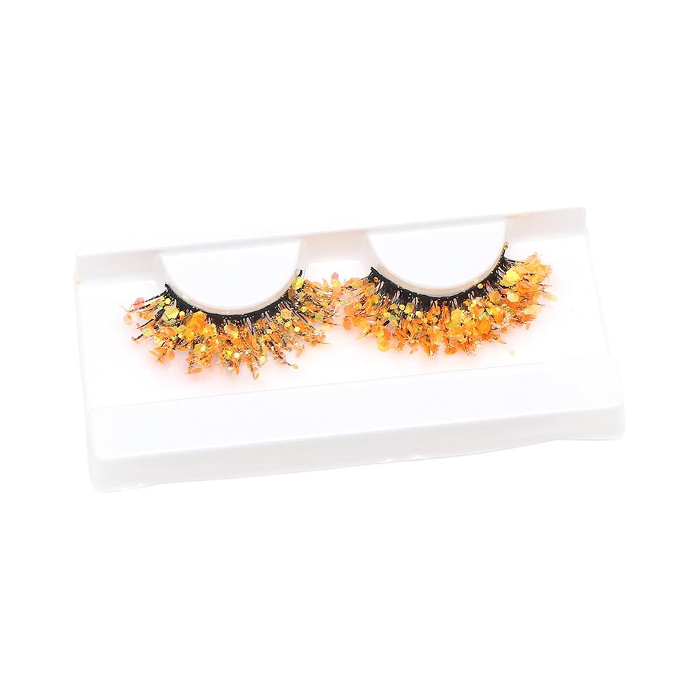 SUIOPPYUW 2-Piece Professional Glitter False Eyelashes, Lightweight, Long-Lasting, Q 05