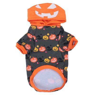 Angoily Pet Costume Hoodie for Dogs, Funny Halloween Pumpkin Outfit for Small Pets, Warm and Comfortable for Costume Parties and Festivals