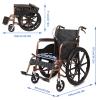 NRNQMTFZ Self-Propelled Portable Travel Wheelchair, Aluminum, 47 cm Seat view 2