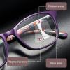 KGAILL Women's Retro Progressive Multifocal Reading Glasses, Blue-Light Filter, Spring Hinges, +1.50, Purple view 2