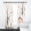 MEVASA 3D Fox & Rabbit Blackout Curtains, 2-Piece Set, Cartoon Forest, 183 x 214 cm view 3