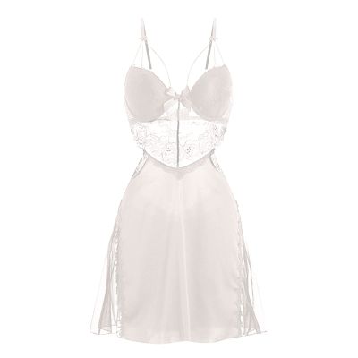 Women's Sexy Nightshirt Chemise with Lace and Adjustable Spaghetti Straps