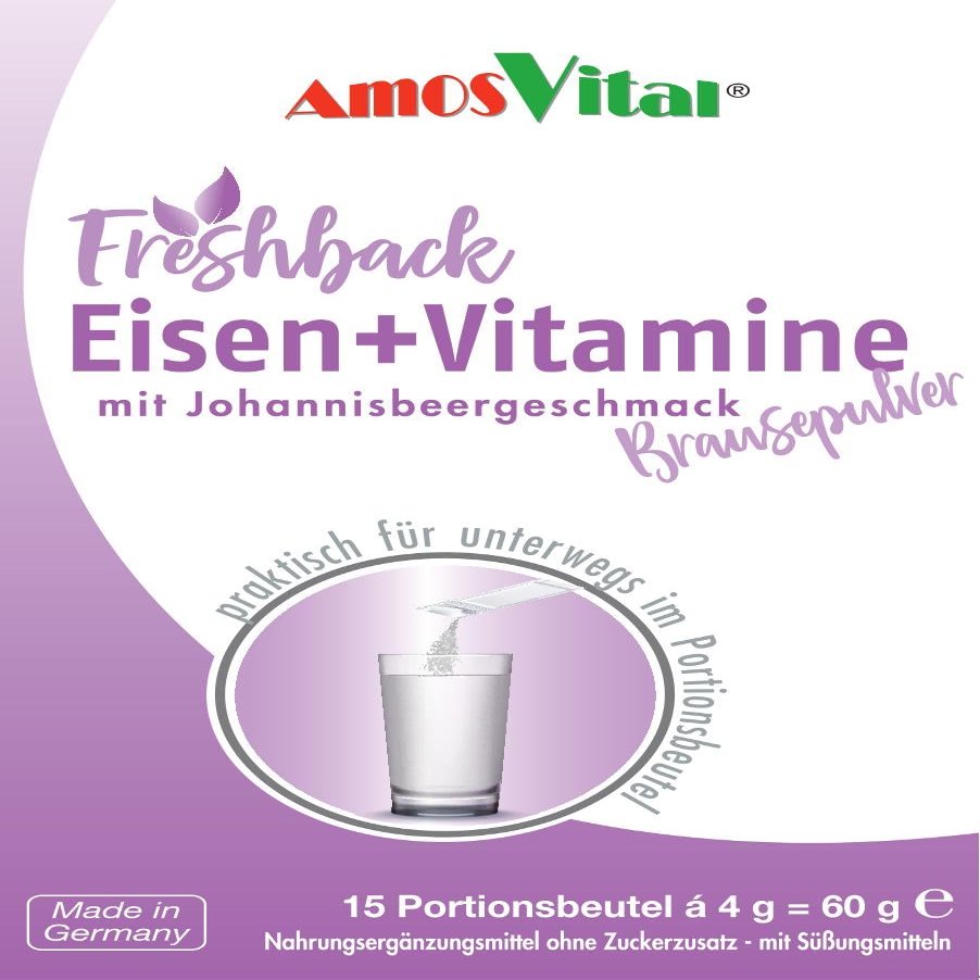 freshback Iron + Vitamins Drink Powder - 15 Sachets, 4 g (1 Pack) - Iron, Vitamin C, Folic Acid, Vitamin B12 - Convenient for On the Go (6)