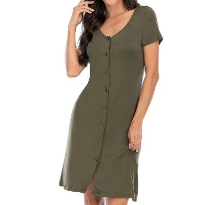 Women's Short-Sleeve Nightgown Sleepshirt