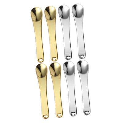 Angoily 8-Piece Zinc Alloy Cosmetic Spatula Set for Lotions and Samples