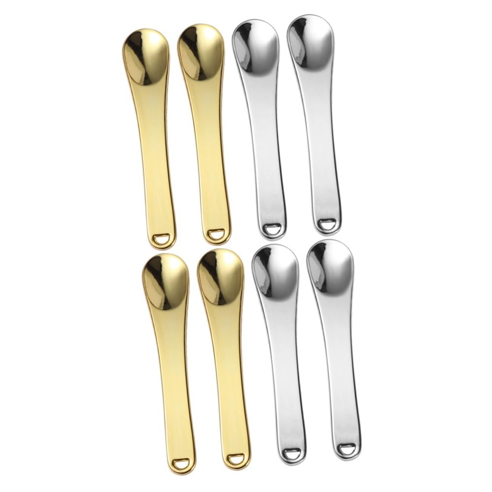 Angoily 8-Piece Zinc Alloy Cosmetic Spatula Set for Lotions and Samples
