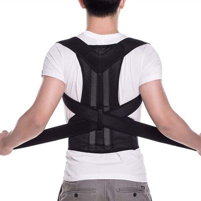 Posture Corrector Belt, Fitness Harness, Adjustable Shoulder Strap, Back Support, Suitable for Men and Women, Black, XXL / M