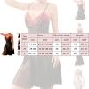LOSSLO Women's Sexy Floral Nightgown, Short Semi-Sheer Backless Slip Dress view 3
