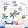 decalmile Animal, Airplane & Hot Air Balloon Wall Stickers view 2