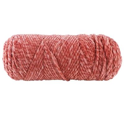 200 g 3-Ply Shiny Velvet Chenille Yarn, Thick Braided Wool Thread for Shoes, Scarves and Hats (Color: 06)