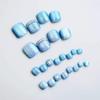 GeRRiT Decorative Nail Stickers, Short Ice-Blue Broken-Flash Design view 1