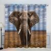 MEVASA Elephant 3D Blackout Curtains, 2-Piece Set, 140 x 160 cm view 1