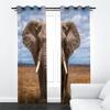 MEVASA Elephant 3D Blackout Curtains, 2-Piece Set, 140 x 160 cm view 2