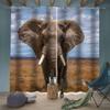 MEVASA Elephant 3D Blackout Curtains, 2-Piece Set, 140 x 160 cm view 3