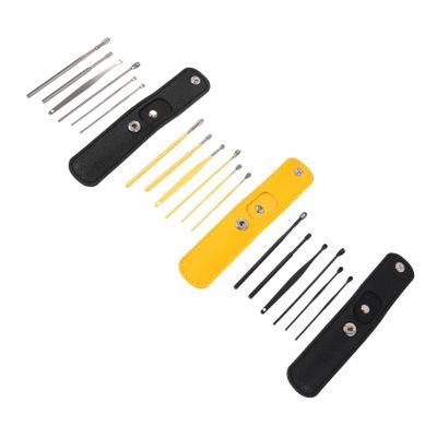 3-Piece Stainless Steel and PU Earwax Removal Set