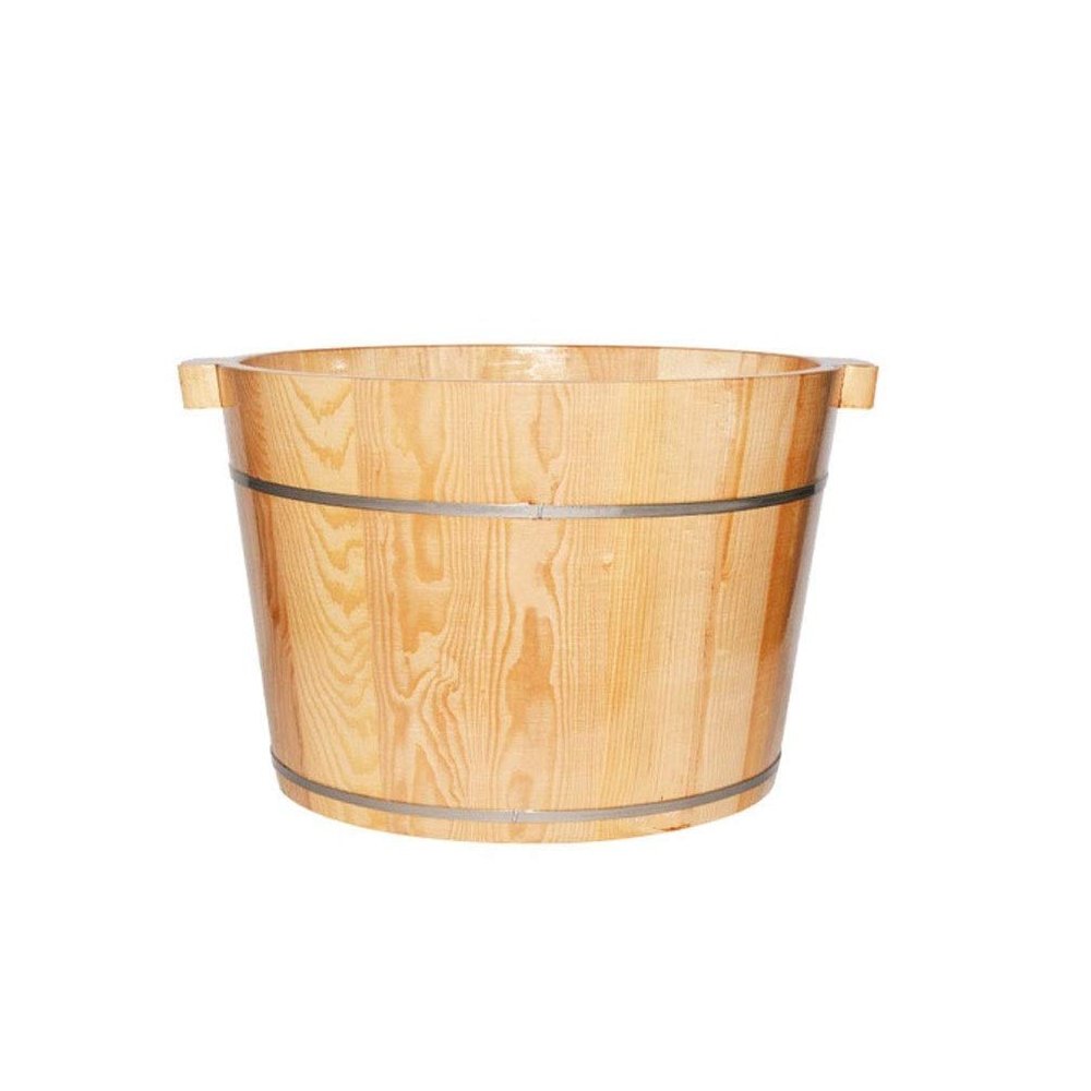 GSDOMJ Wooden Foot Bath Bucket, Deep Foot Soaking Basin for Home