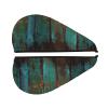 Blue-Green Wood Grain Coral Velvet Absorbent Hair-Drying Cap view 2