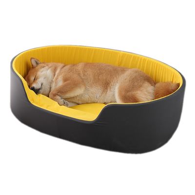 Orthopedic Dog Bed for Large Dogs, Dog Sofa with Removable Washable Cover, Raised Edges, Non-Slip Bottom, 110 x 70 cm (Color: Brow