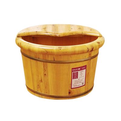 GSDOMJ Wooden Foot Bath Bucket with Lid