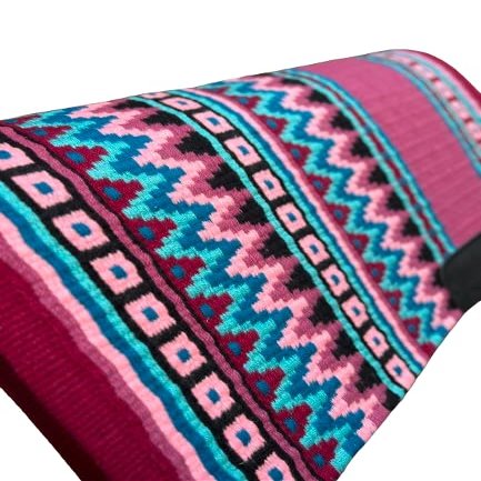 EQUIGEAR Western Show Horse Saddle Pad, New Zealand Wool, Handcrafted, Sensor Flex (Adjustable), SA20 (34" x 36")