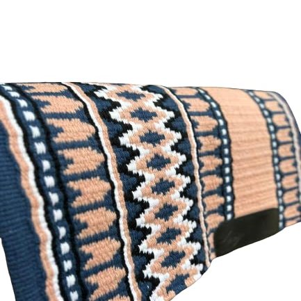 EQUIGEAR Western Show Horse Saddle Blanket, New Zealand Wool, Handcrafted, Sensor Flex (Customizable), SA21 (34" x 33")