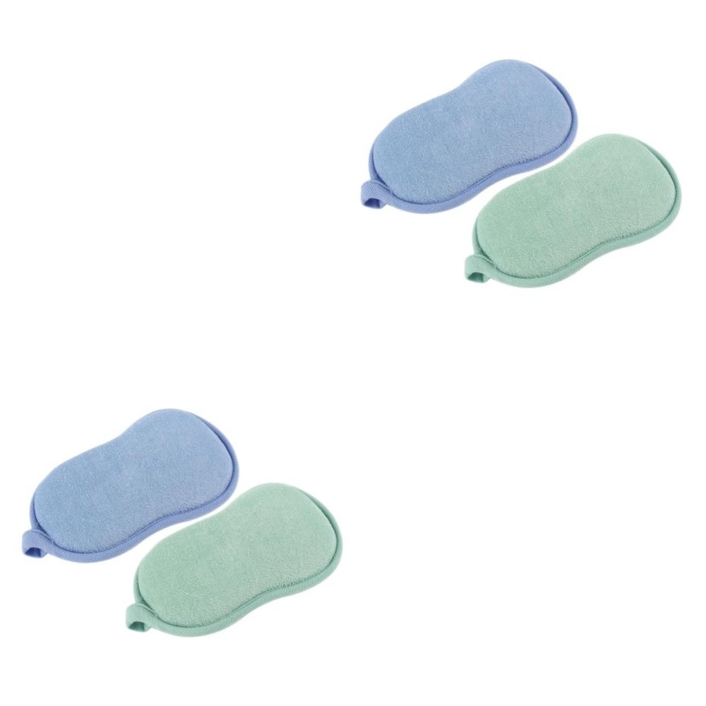 Housoutil 4-Piece Bath Flower Sponge Set for Kids