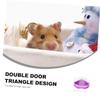 Beavorty 3-Piece Hamster Bathroom Set with Double-Door Triangular Design view 2