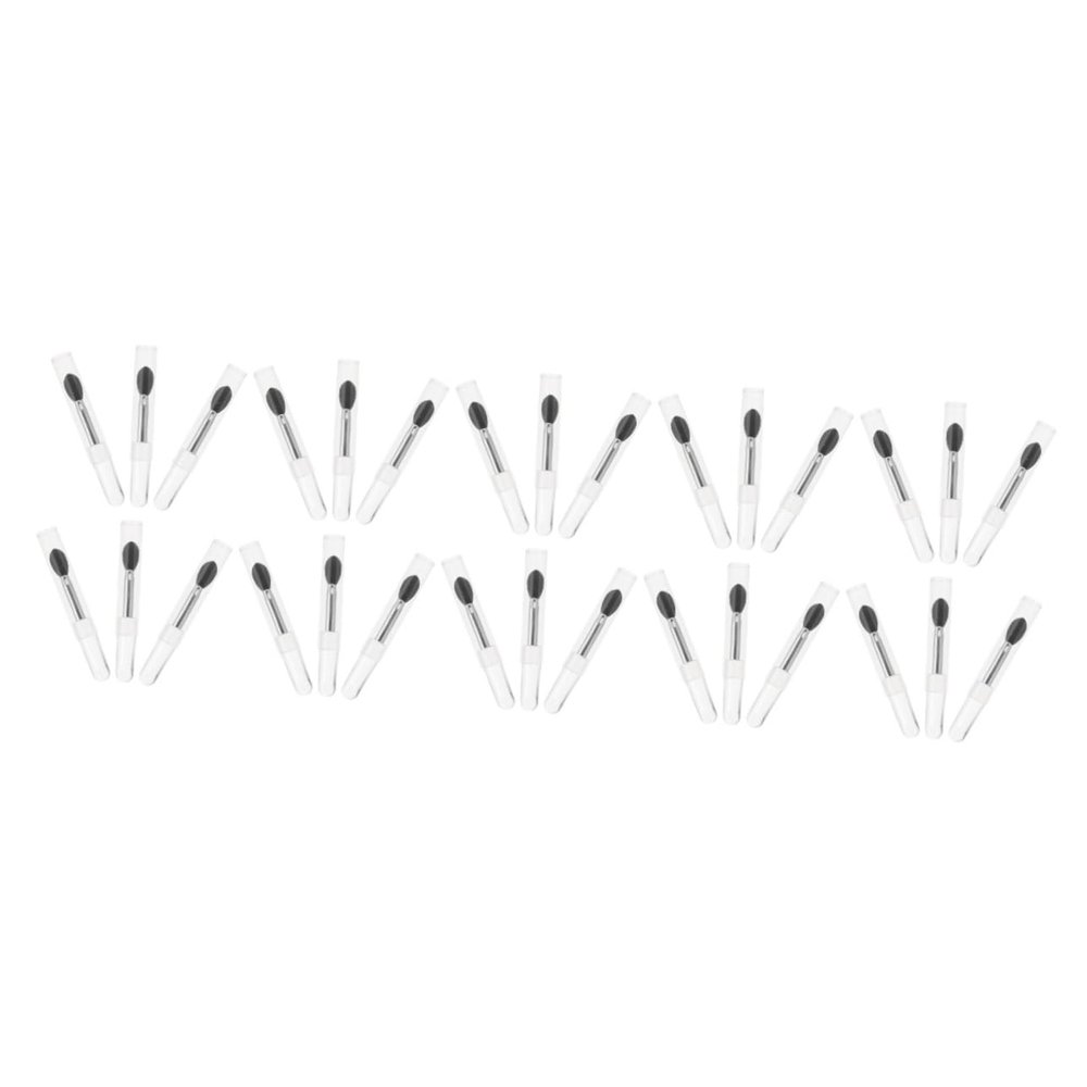 Beavorty 30-Piece Silicone Lip Brushes with Caps, Nonstick Eye Makeup Brushes for Travel, Professional Use, and Makeup Practice