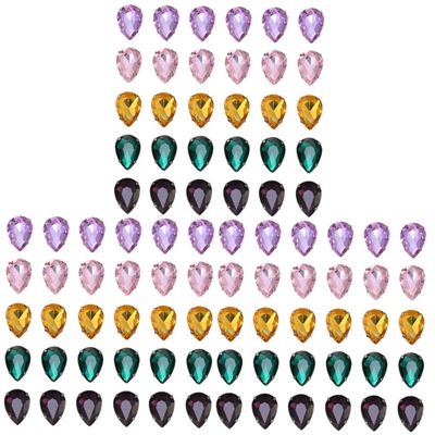 STOBOK 150-Piece Teardrop Crystal Claw Rhinestones, Mixed Colors