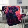 Tiger and Nature Retrowave 3D Thick Warm Flannel Fleece Blanket, 59 x 78.7 in (150 x 200 cm) view 3