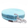 Mystique Rubberized Training Lead 20 mm with Stainless Steel Scissor Snap Hook, Light Blue, 10 m view 1