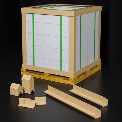 Industrial Paper Corner Protectors, 100-Pack, 1 1/5 in (30 mm), for Packaging, Shipping, Moving, Furniture, Walls, Stairs and Doors
