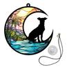 OUNONA Decorative Acrylic Dog and Moon Window Hanger view 1