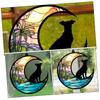 OUNONA Decorative Acrylic Dog and Moon Window Hanger view 3