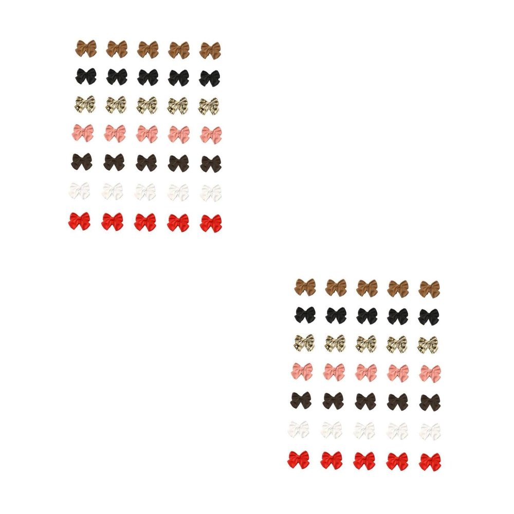 Warmhm 70-Piece Frosted Matte Bowknot Nail Art Accessories